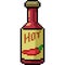 Vector pixel art sauce bottle