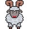 Vector pixel art sheep