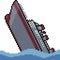 vector pixel art shipwreck