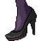 Vector pixel art shoe high heel