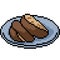 Vector pixel art snack dish