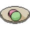 Vector pixel art snack dish