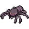 Vector pixel art spider monster