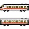 Vector pixel art train side