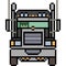 Vector pixel art truck front