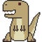 Vector pixel art tyranosaurus