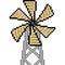 Vector pixel art windmill