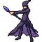 Vector pixel art wizard fantasy