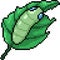 Vector pixel art worm leaf