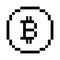 Vector pixel bitcoin icon