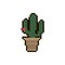 Vector pixel cactus