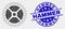 Vector Pixel Clock Gear Icon and Distress Hammer Watermark