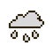 Vector pixel cloud with rain