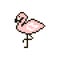 Vector pixel flamingo