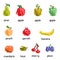 Vector pixel fruit collection
