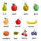 Vector pixel fruit collection