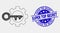 Vector Pixel Key Options Gear Icon and Distress Super Top Secret Watermark