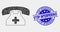 Vector Pixel Medical Phone Icon and Distress Stop Interfering! Watermark