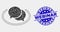 Vector Pixel Social Network Messages Icon and Grunge Webinar Stamp