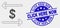 Vector Pixelated Dollar Exchange Arrows Icon and Scratched Click Here Now Seal