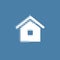 Vector pixelated home icon. - Illustration