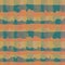 Vector plaid seamless pattern background. Modern organic watercolor brush stroke effect orange teal backdrop. Repeat