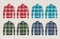 Vector plaid shirts patterned front and back view