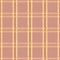 Vector plaid weave seamless pattern background. Blush pink yellow grunge flecked textured woven check backdrop. Modern