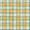 Vector plaid weave seamless pattern background. Organic watercolor brush stroke orange beige green woven check backdrop