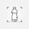 Vector Plastic Bottle Recycling outline concept icon