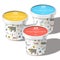 Vector Play Dough, Ice Cream, Snack or Toys Recyclable Paper Cup or Jar Package