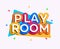 Vector play room logo colorful style