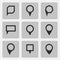 Vector pointer black icons set various forms