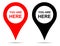 Vector pointer map pin navigation. you are here sign