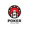 Vector Poker Logo Design Template with gambling elements. Casino illustration