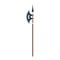 Vector poleaxe weapon medieval illustration icon isolated symbol ancient history
