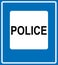 Vector Police Road Sign Icon