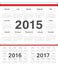 Vector Polish circle calendars 2015, 2016, 2017