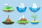 Vector poly islands set