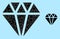 Vector Polygonal Adamant Crystal Icon