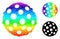 Vector Polygonal Bacterium Spore Icon with Rainbow Gradient