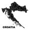Vector Polygonal Croatia Map