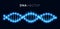 Vector Polygonal DNA structure molecule helix, spiral on blure background. Medical science, chemistry biology