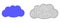 Vector Polygonal Mesh Cloud and Flat Icon