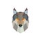 Vector polygonal wolf head.