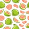 Vector Pomelo seamless pattern