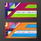 Vector pop art banners templates