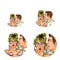 Vector pop art social network user avatars of man whispering marriage proposal in woman ear. Retro sketch profile icons