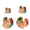 Vector pop art social network user avatars of woman speaking news gossip in girl ear. Retro sketch profile icons