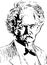 Vector portrait of Mark Twain